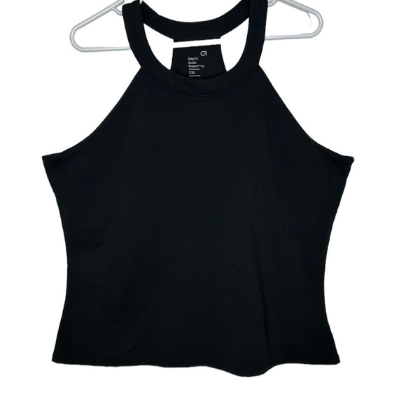 Gap Fit NWT Studio Support Top Womens XXL Black Active‎ Workout Yoga - Picture 1 of 6